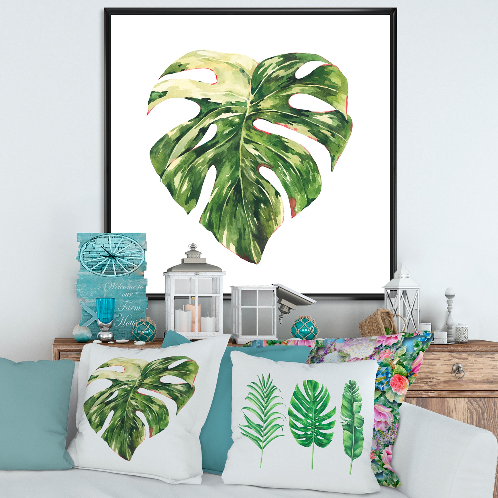 Tropical Green Leaves In Summer Times III