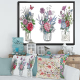 Bouquets of Wildflowers In Transparent Vases I