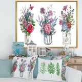 Bouquets of Wildflowers In Transparent Vases I