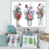 Bouquets of Wildflowers In Transparent Vases I