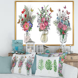 Bouquets Of Wildflowers In Transparent Vases II