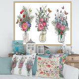 Bouquets Of Wildflowers In Transparent Vases II