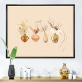 Bouquets Of Wildflowers In Gold Vases II