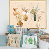 Bouquets Of Wildflowers In Gold Vases III