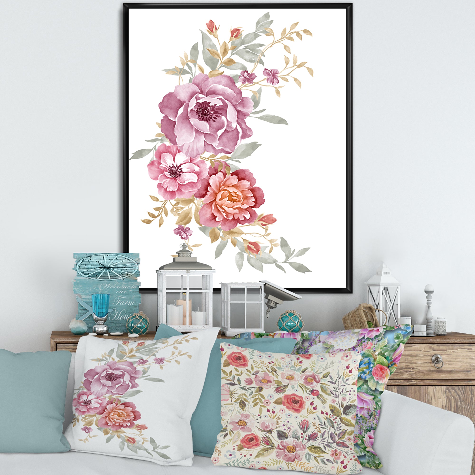 Bouquet Of Pink and Purple Flowers III