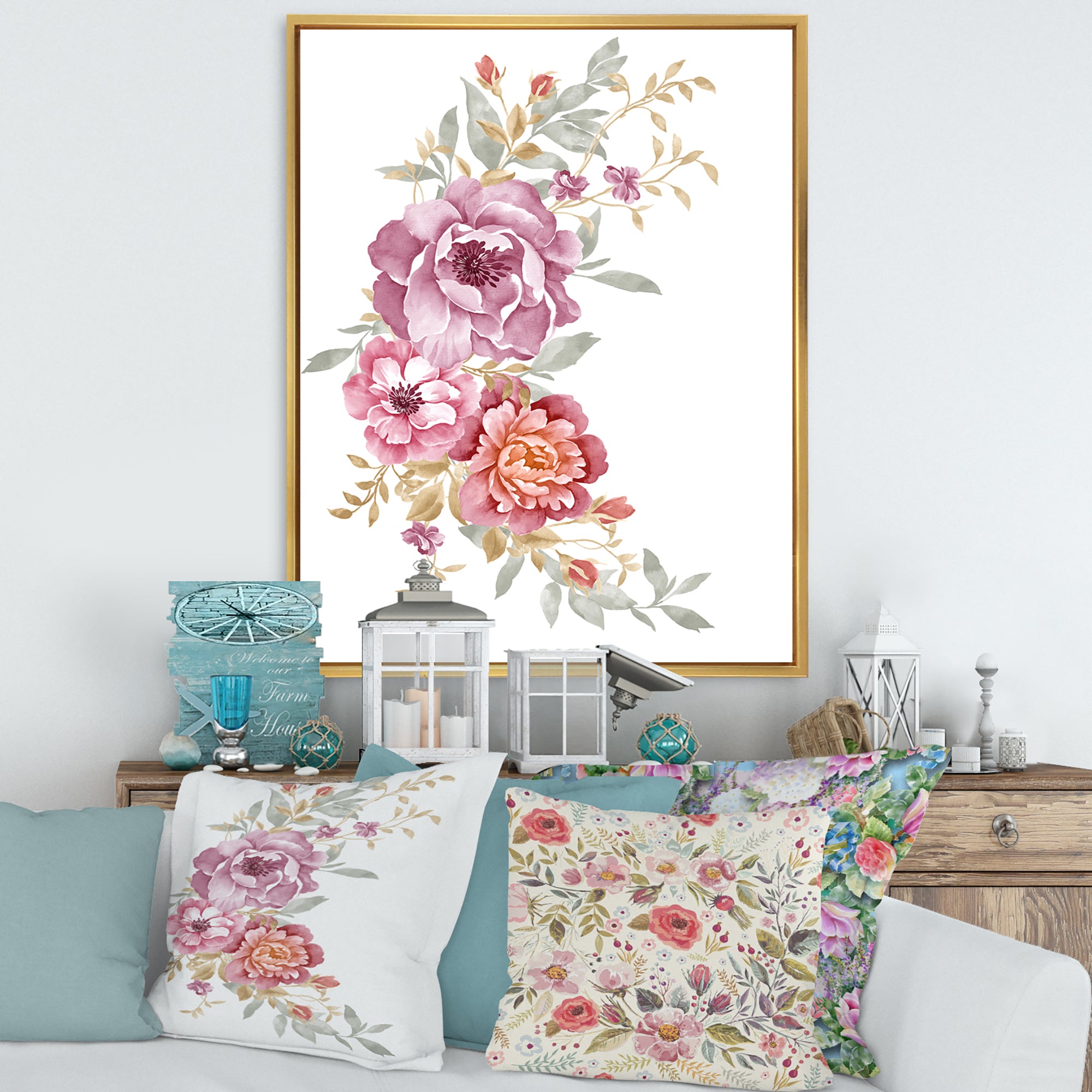 Bouquet Of Pink and Purple Flowers III