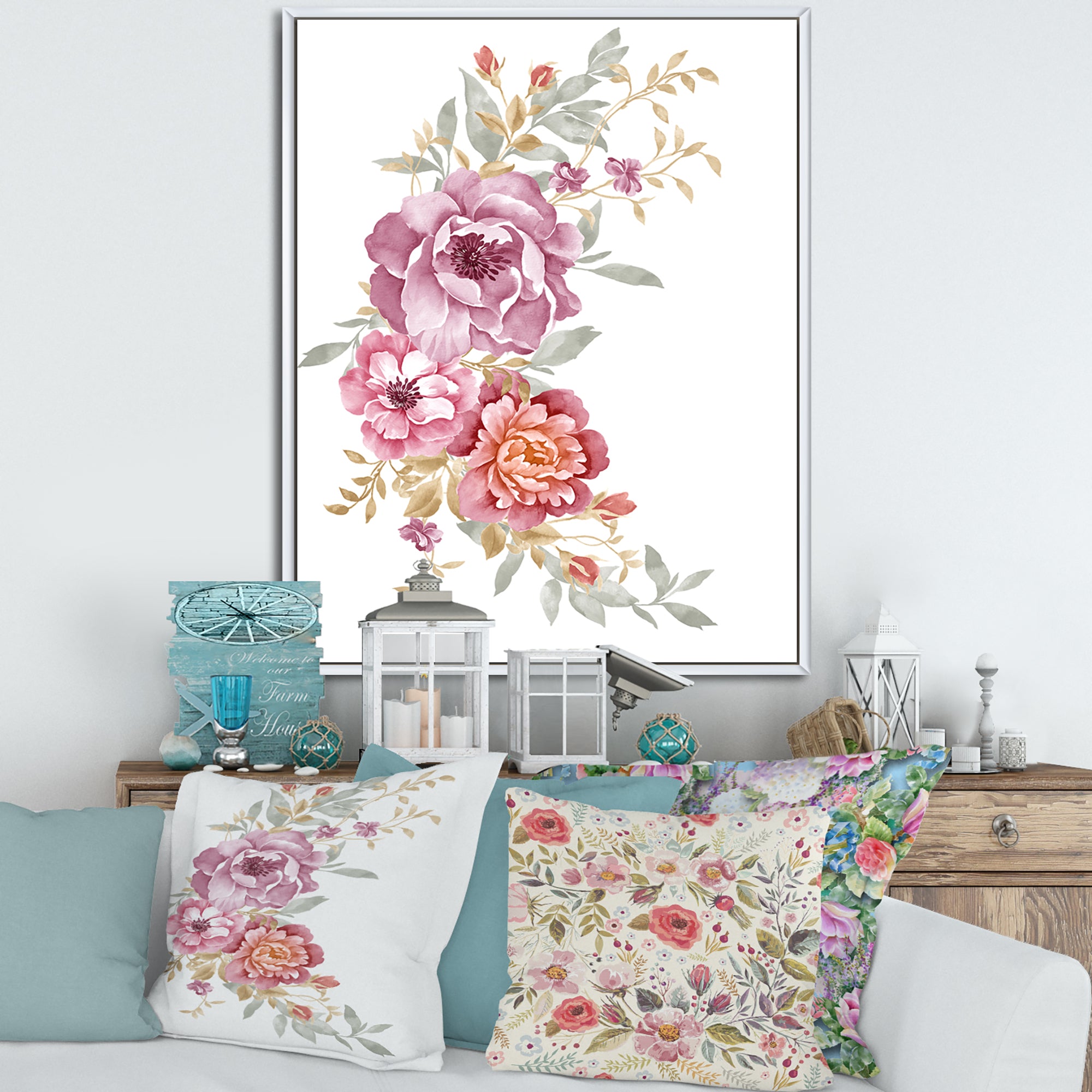 Bouquet Of Pink and Purple Flowers III