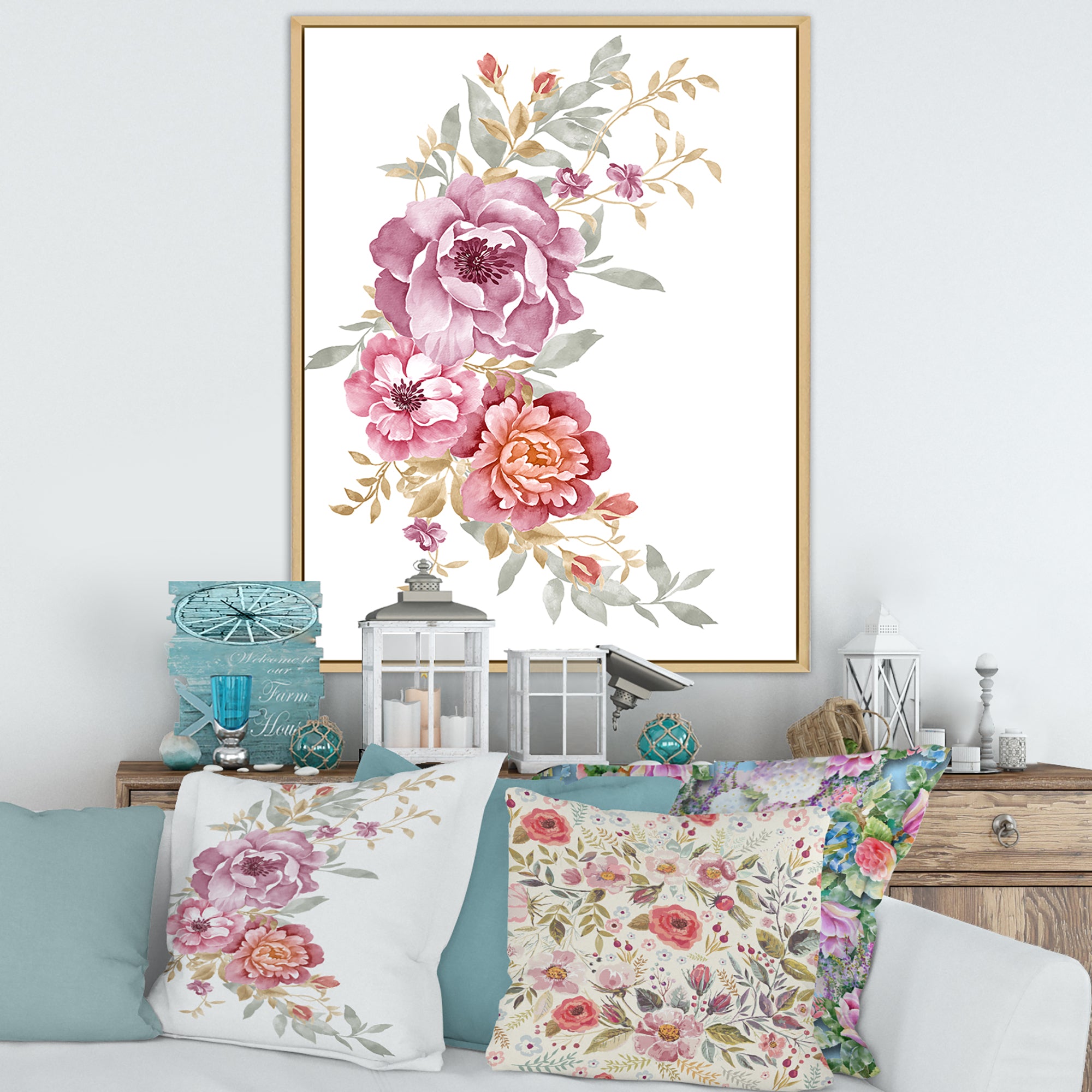 Bouquet Of Pink and Purple Flowers III