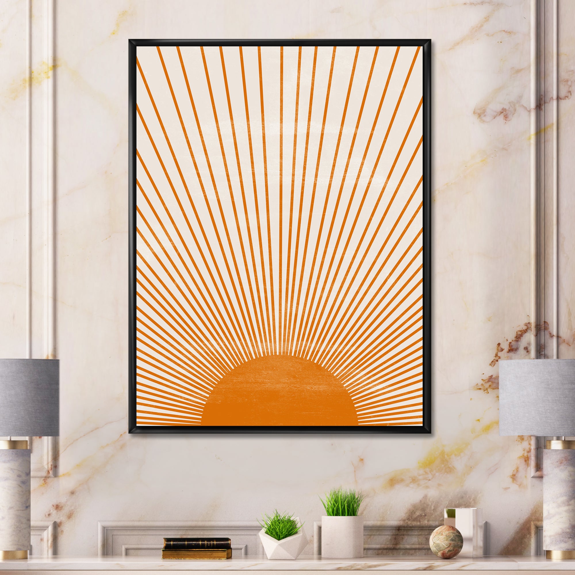 Orange Sun Print III Wall Art