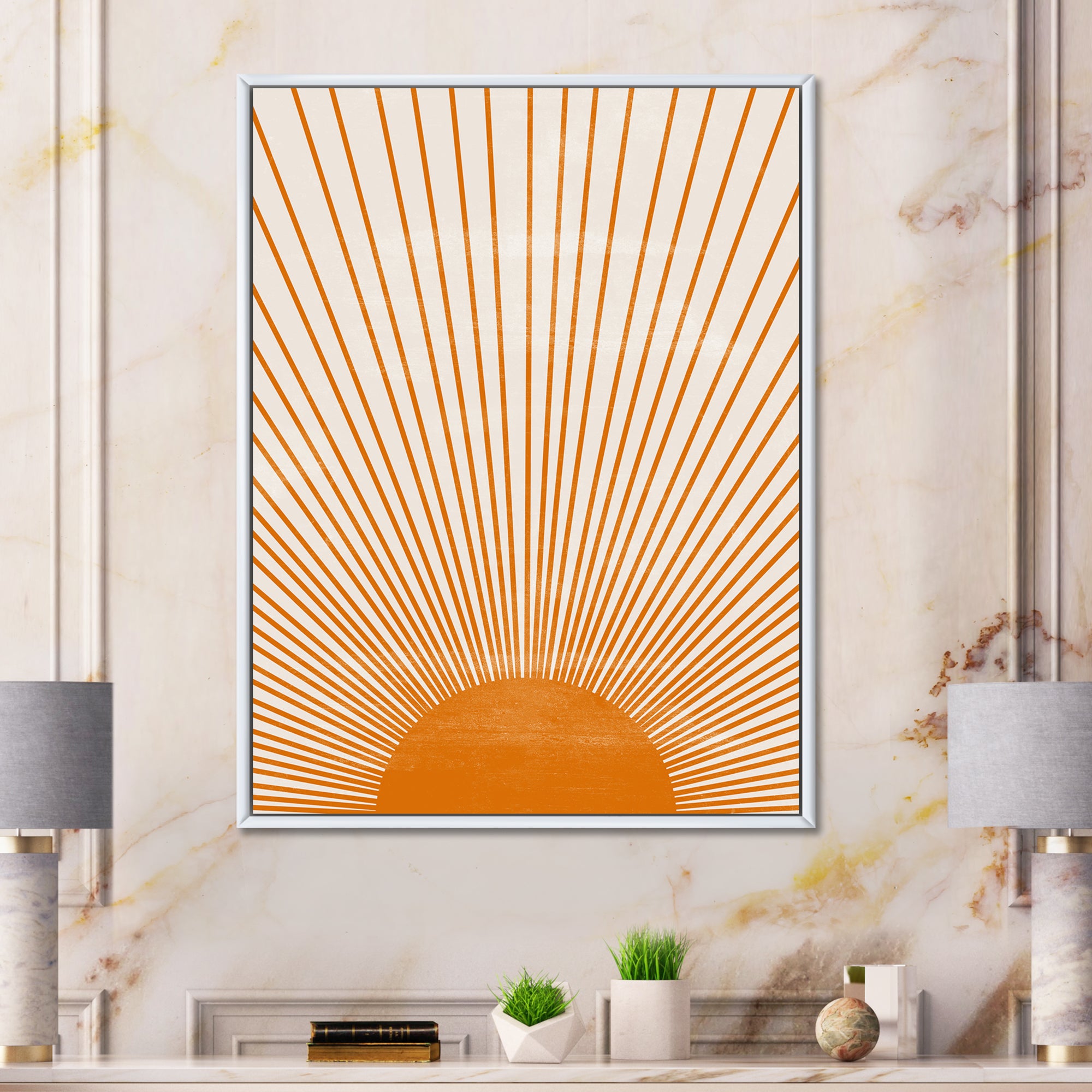 Orange Sun Print III Wall Art