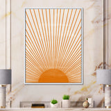 Orange Sun Print III Wall Art