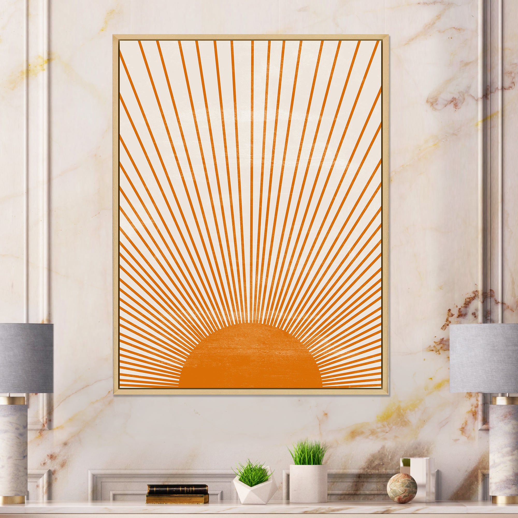 Orange Sun Print III Wall Art