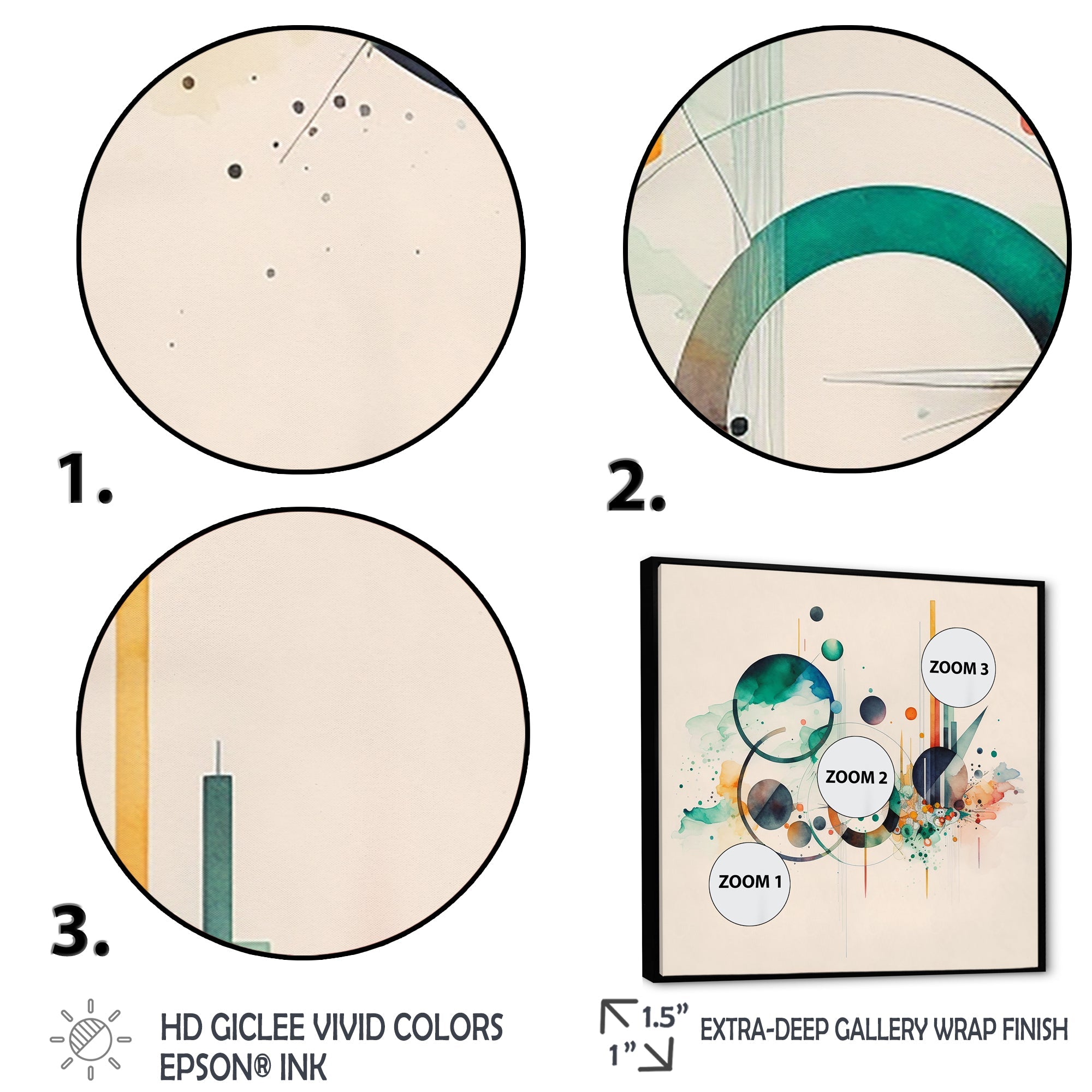 Multi-Color Watercolor Geometric Art II