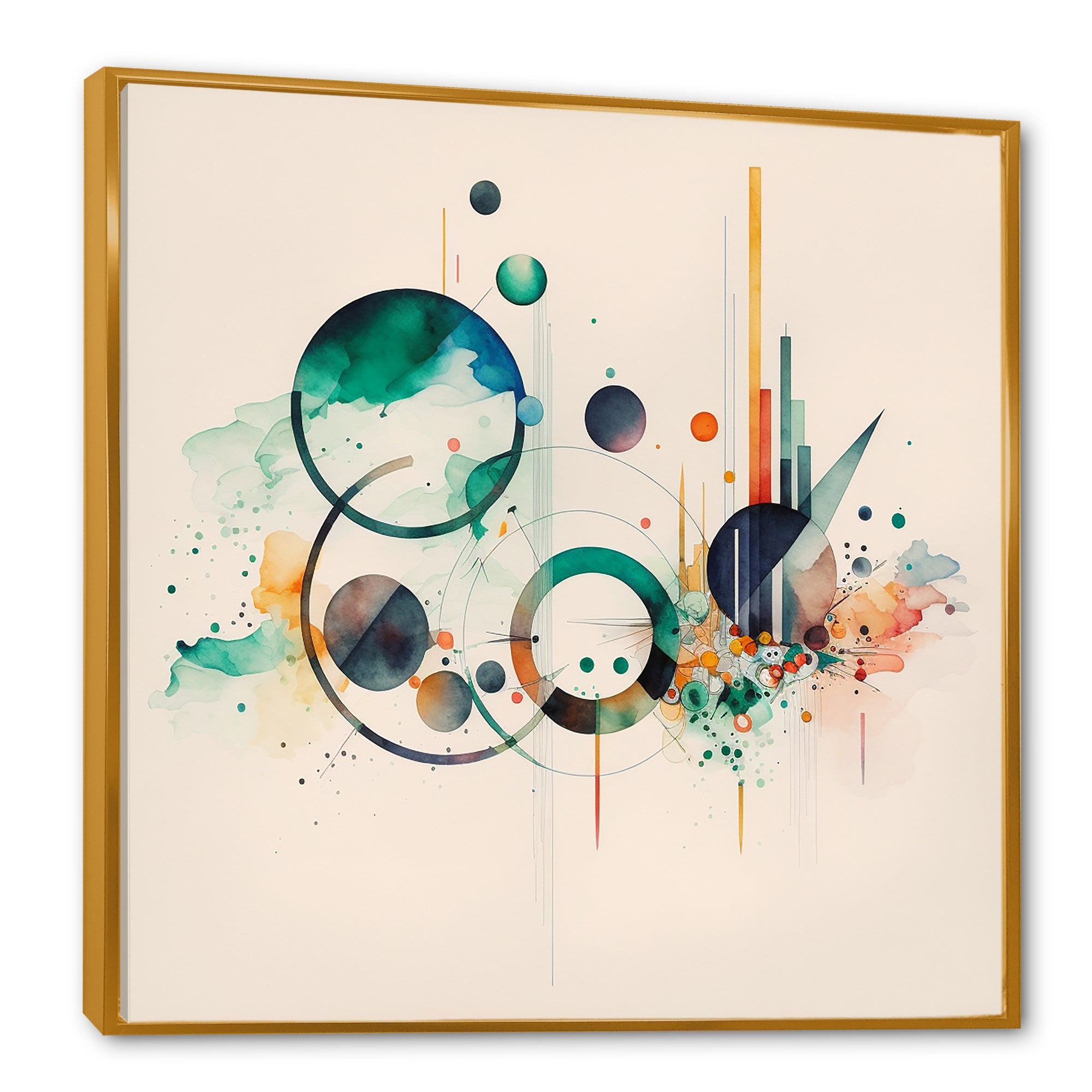 Multi-Color Watercolor Geometric Art II