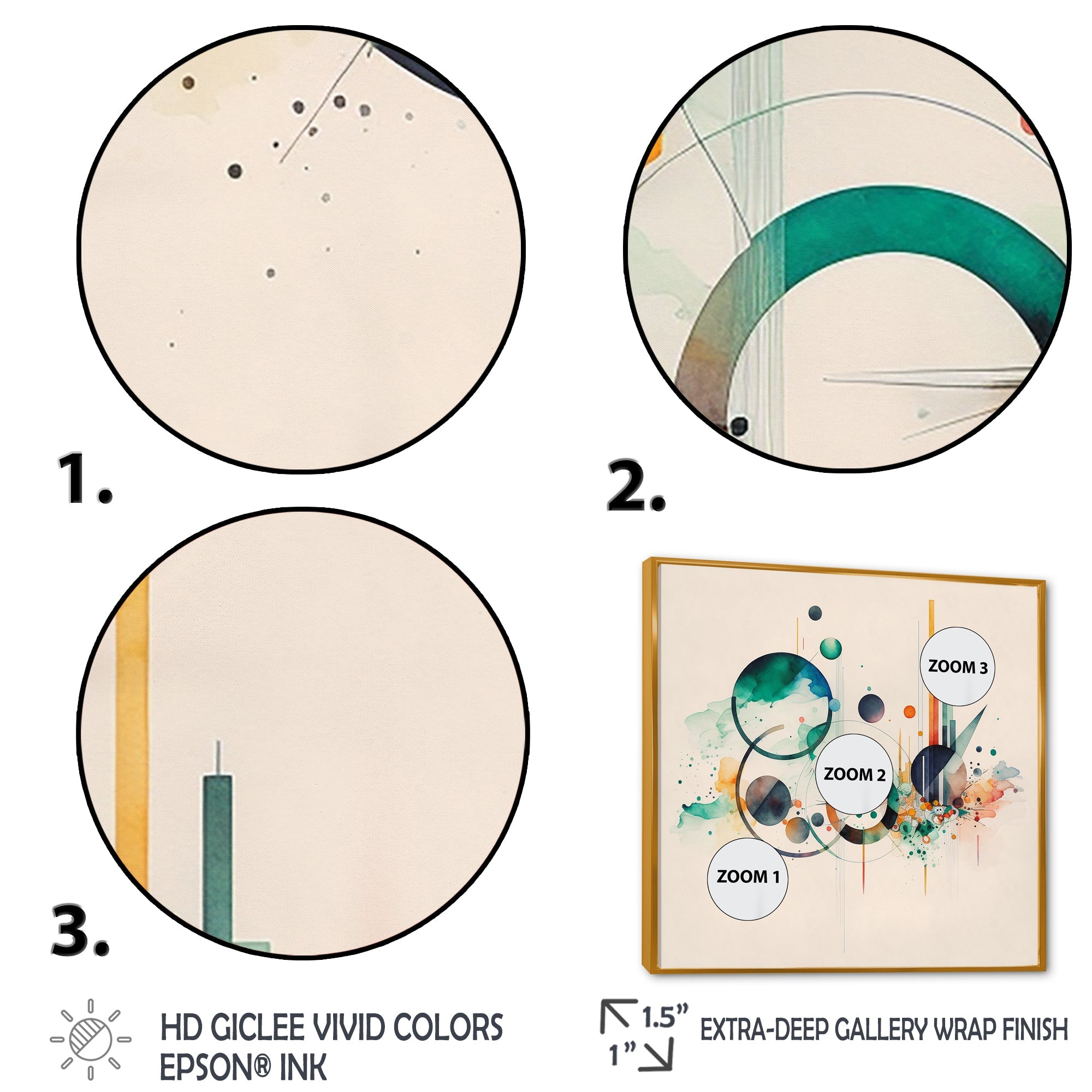 Multi-Color Watercolor Geometric Art II