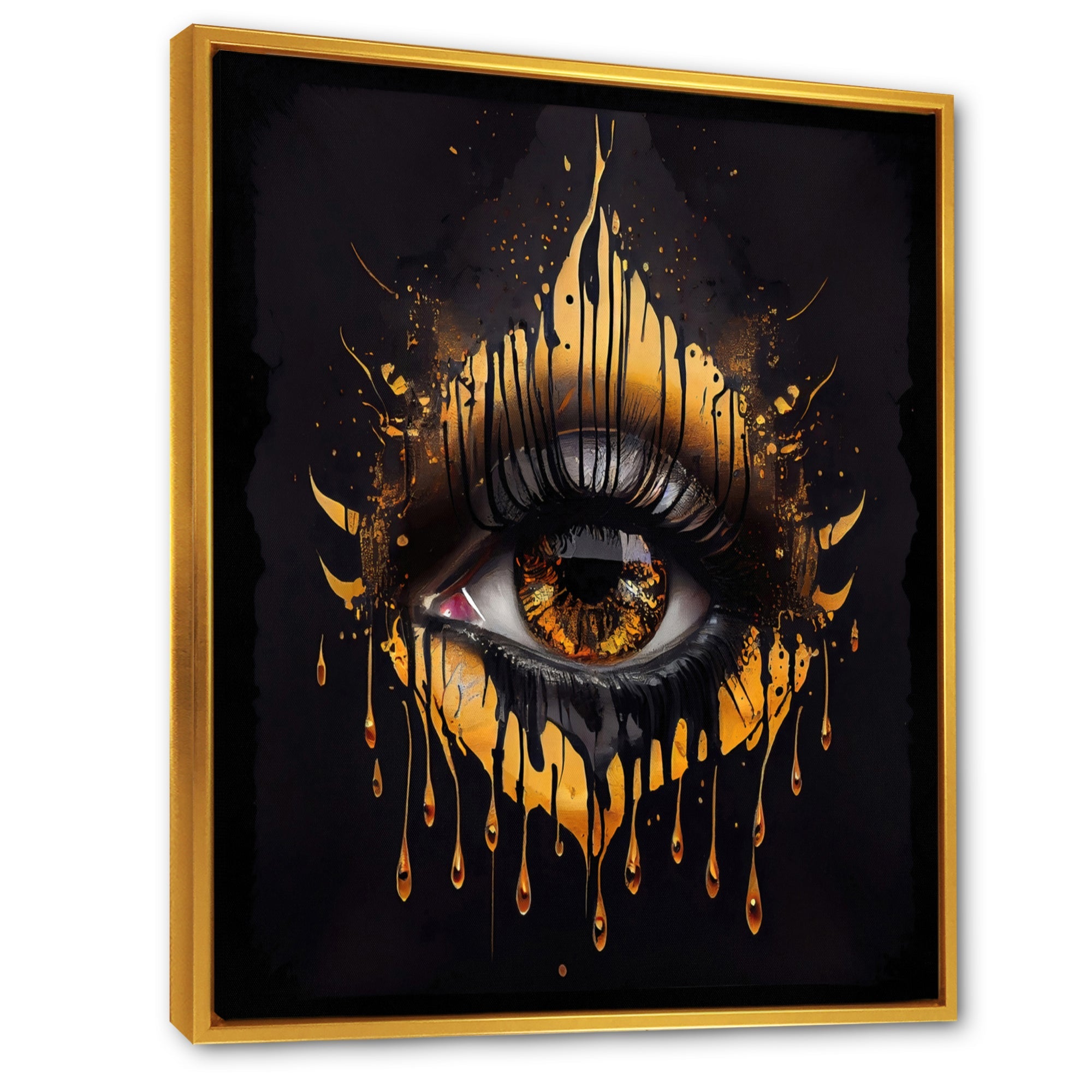 Black And Gold Liquid Eye I