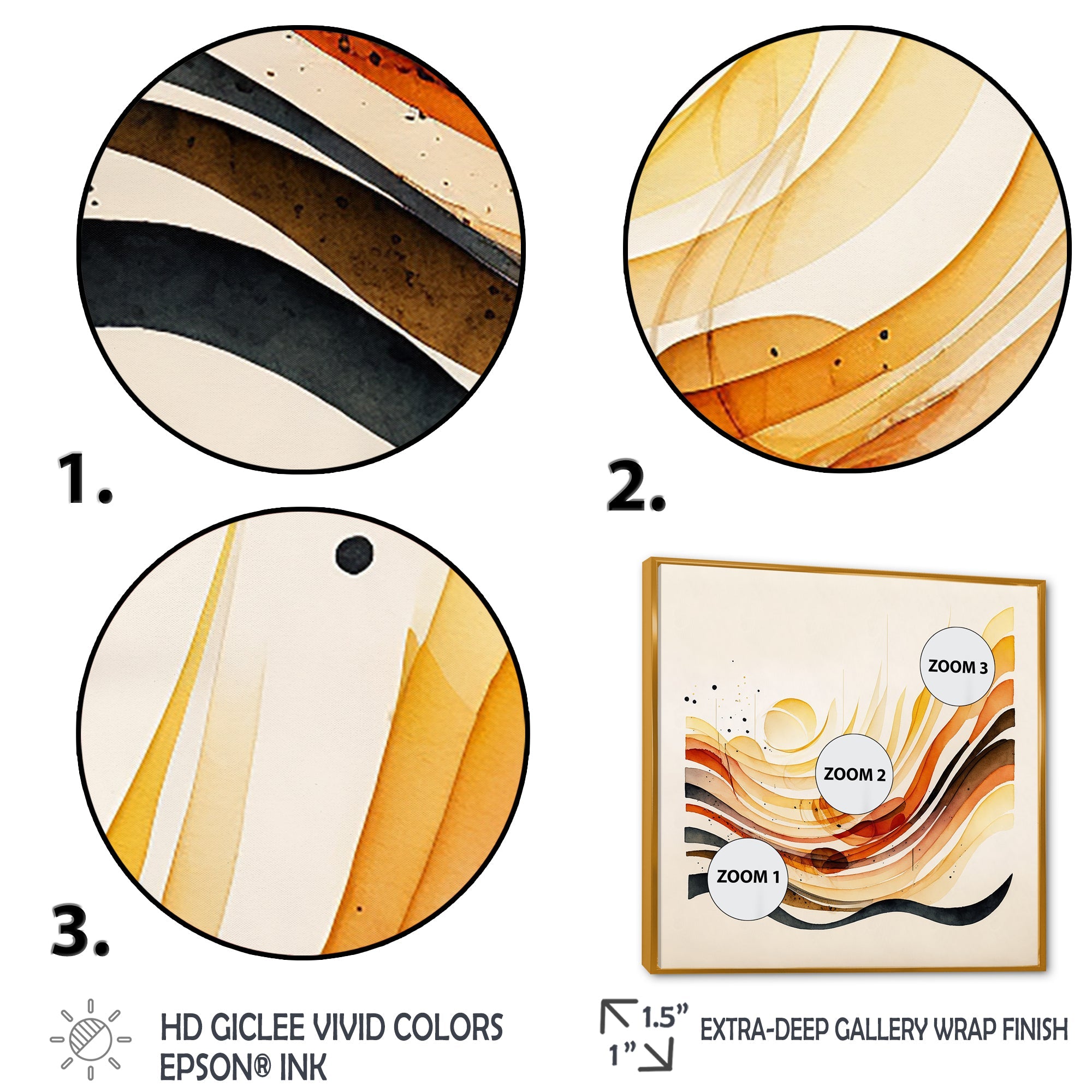 Burnt Orange Waves Abstract IV