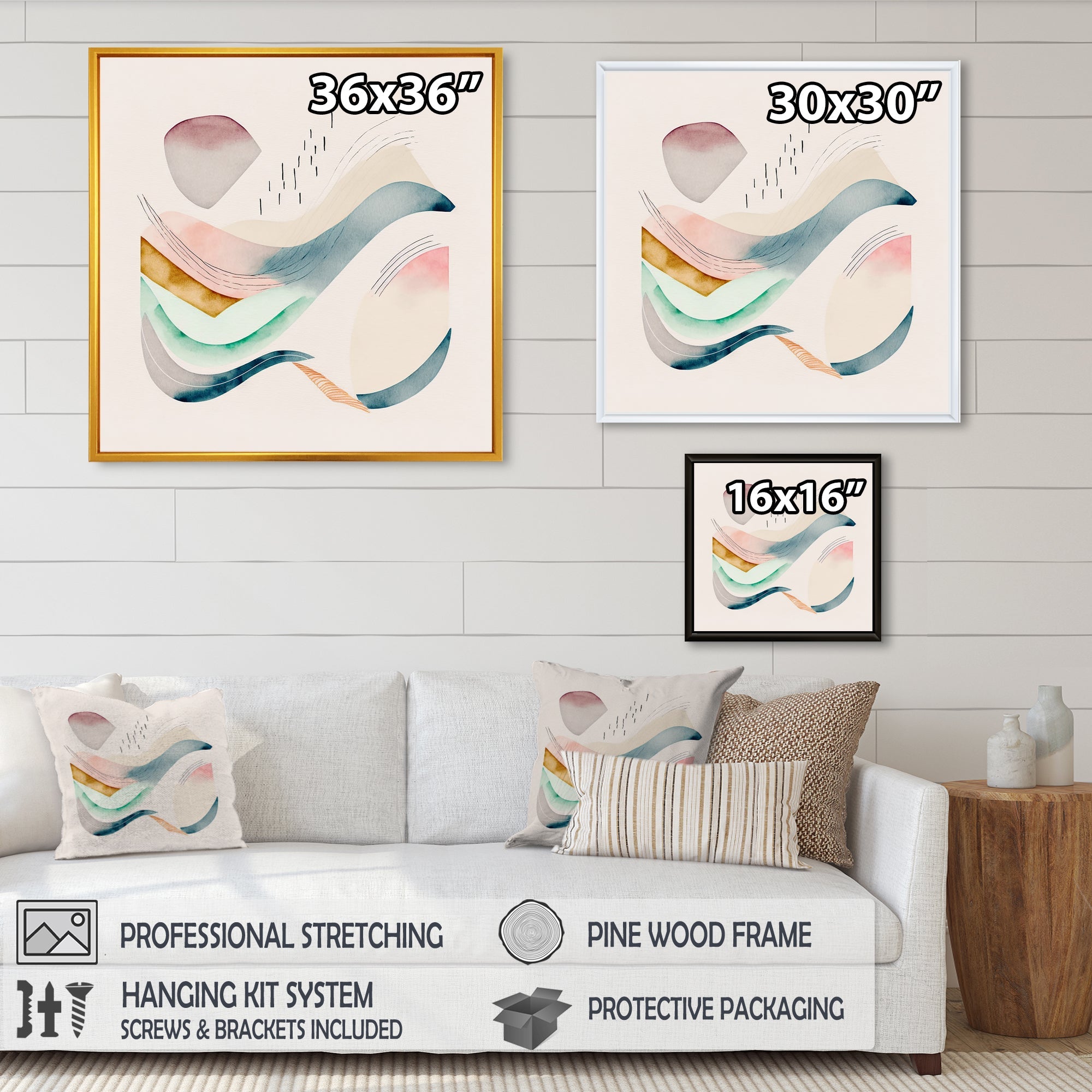 Multi-Color Pastel Waves