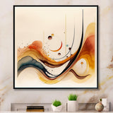 Burnt Orange Waves Abstract V