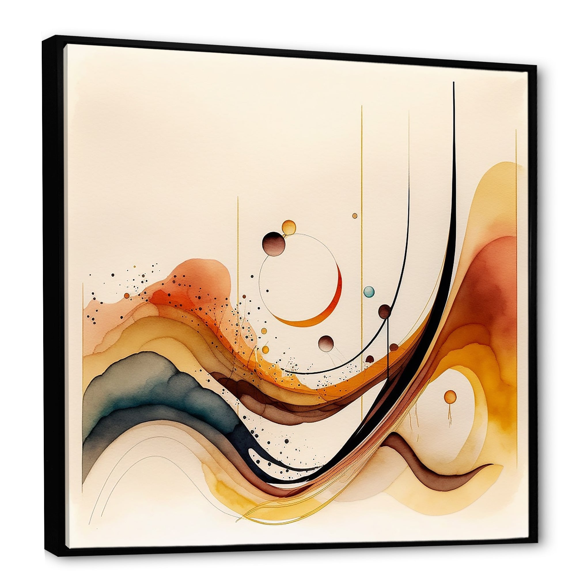 Burnt Orange Waves Abstract V