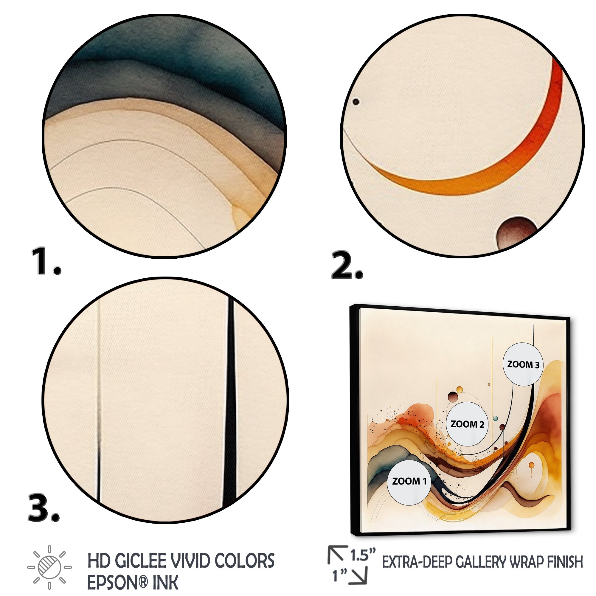 Burnt Orange Waves Abstract V