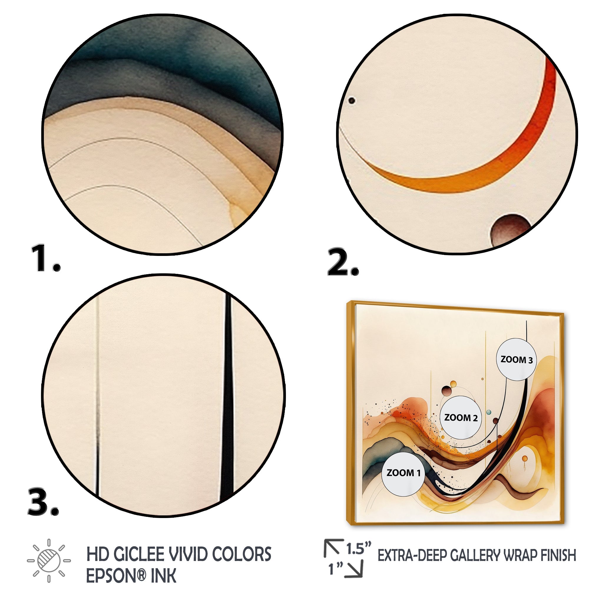 Burnt Orange Waves Abstract V