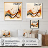 Burnt Orange Waves Abstract V