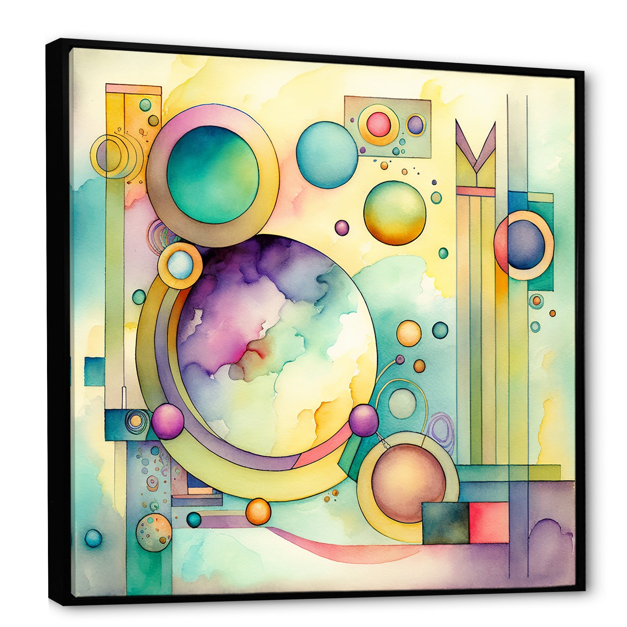 Pastel Watercolor Art Deco I