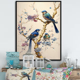 Multicolor Birds On Plum Blossoms Tree VII