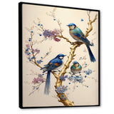Multicolor Birds On Plum Blossoms Tree VII