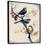 Multicolor Birds On Plum Blossoms Tree XV