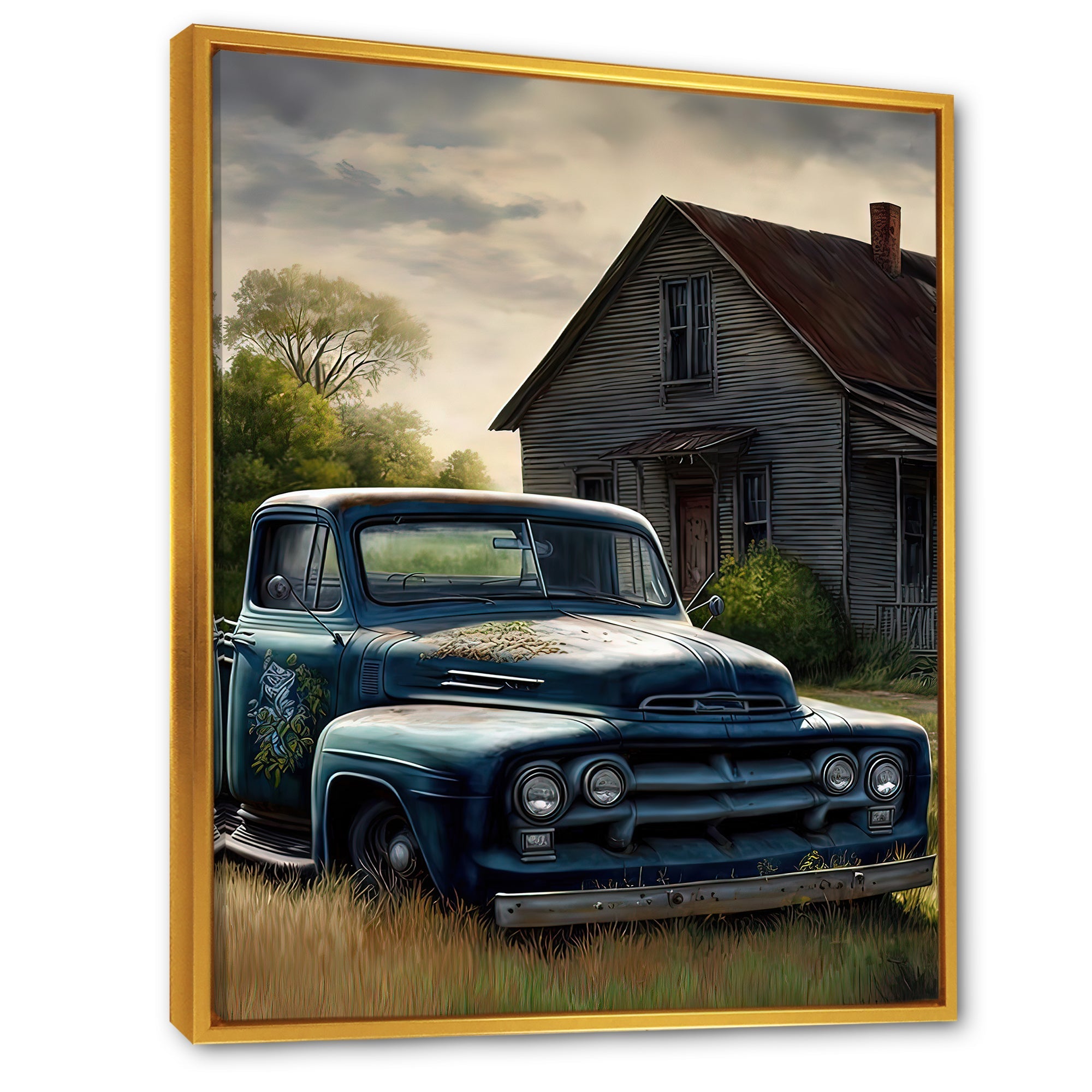 Old American Truck In Barn I