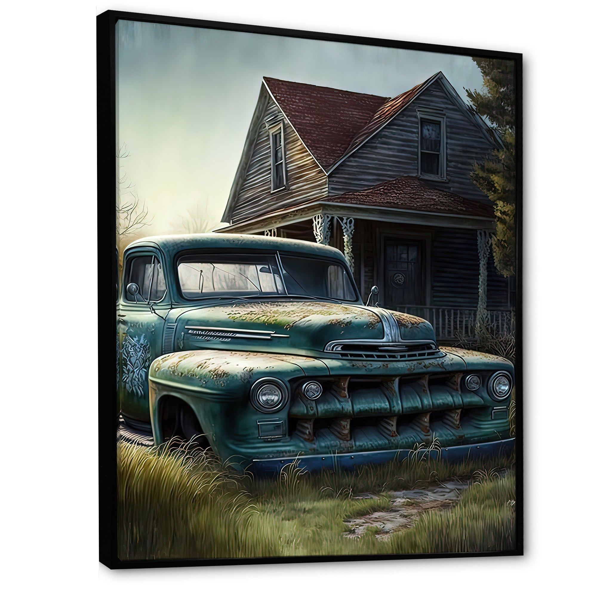 Old American Truck In Barn II