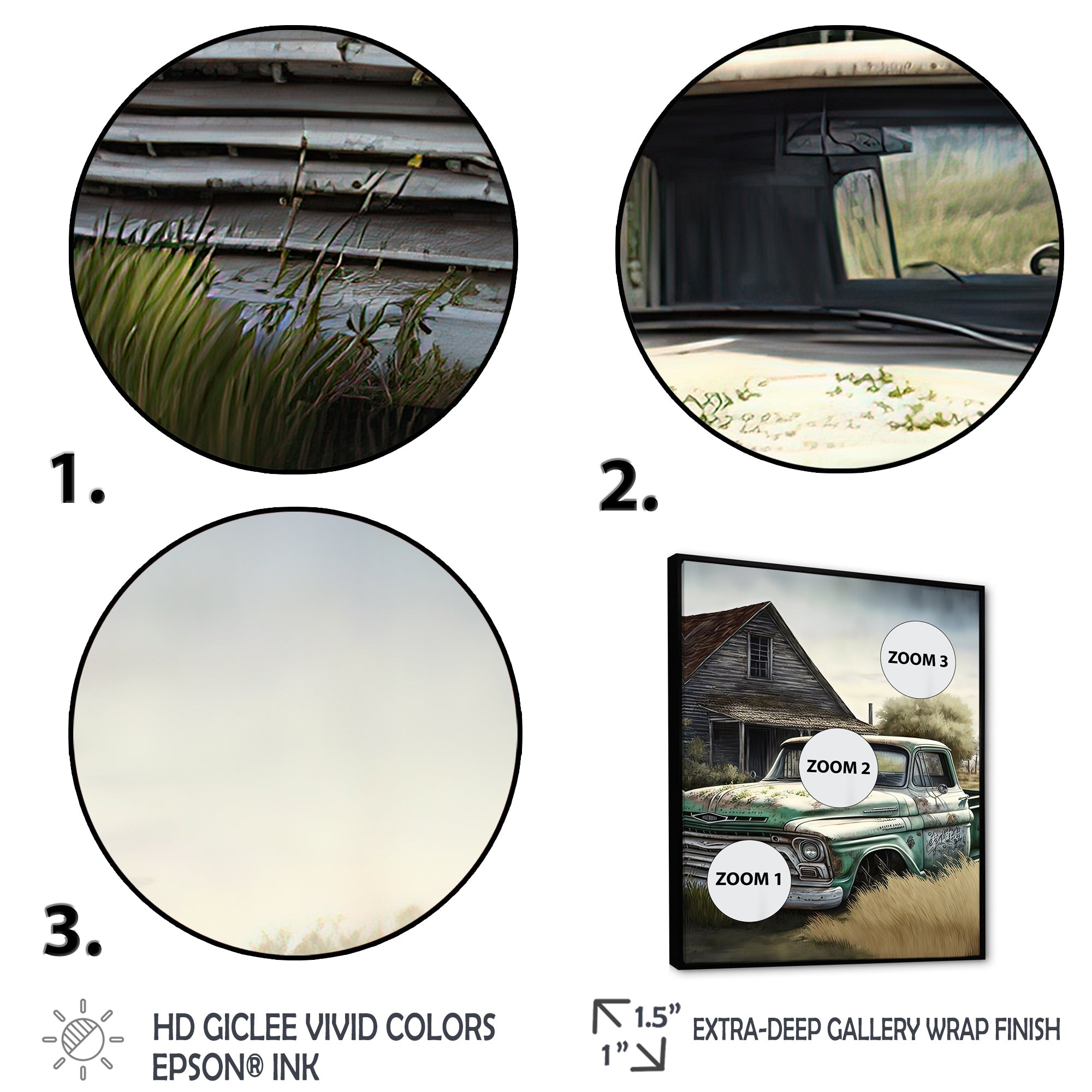 Old American Truck In Barn III