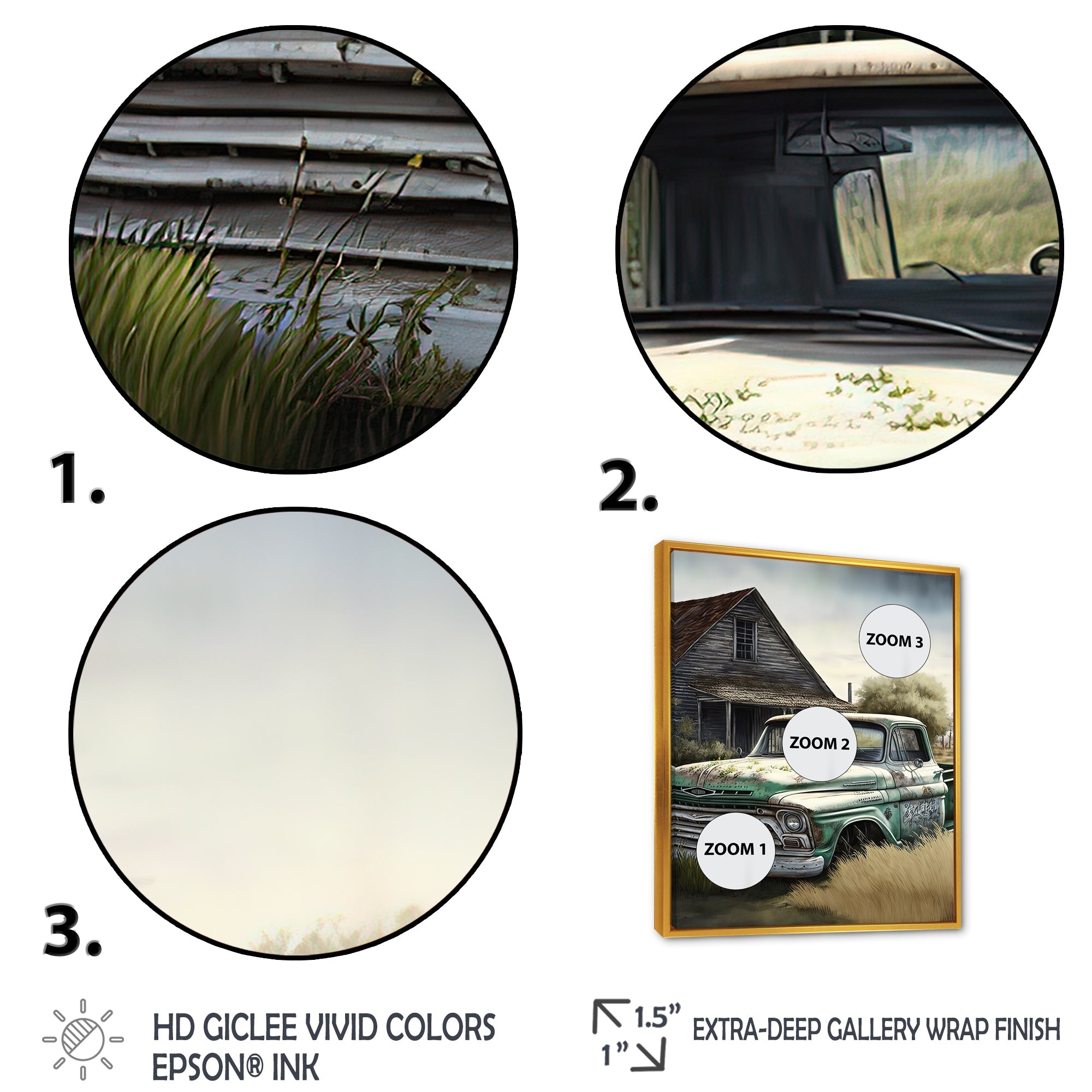 Old American Truck In Barn III