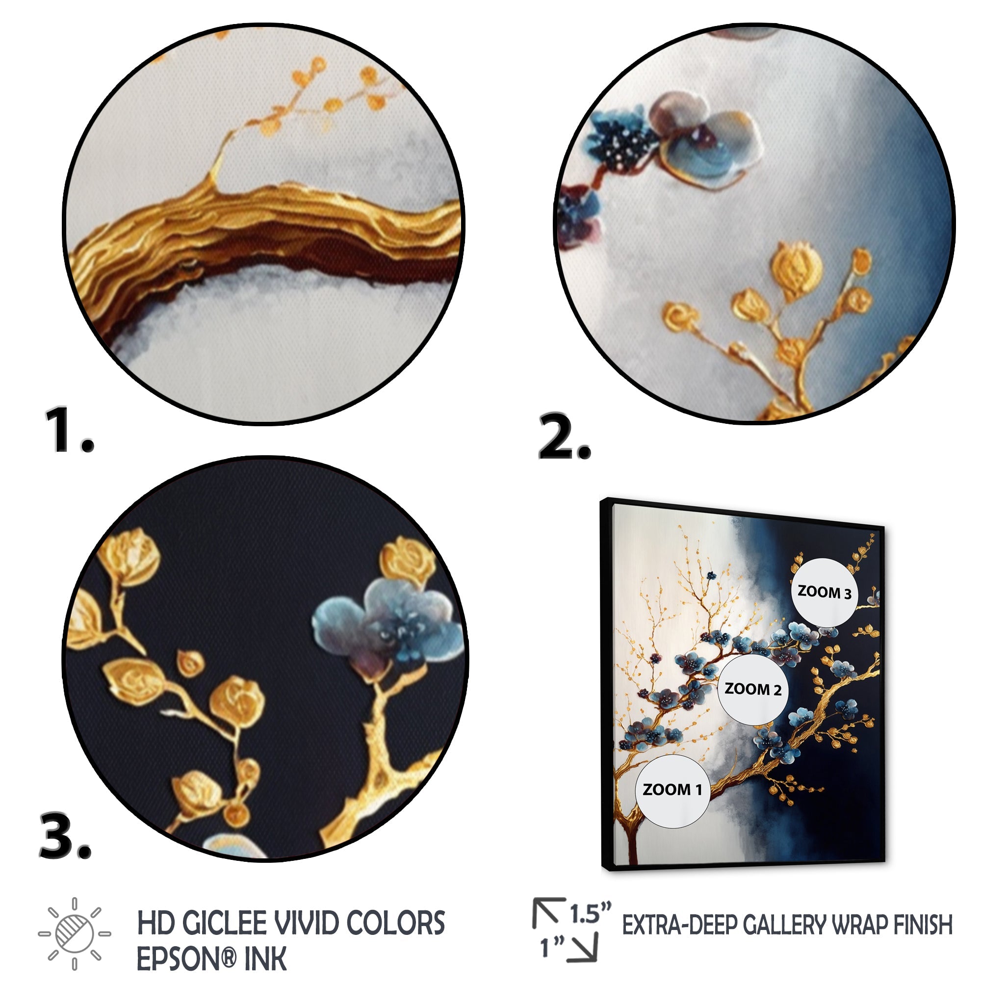 Blue Cherry Blossom Branch VI