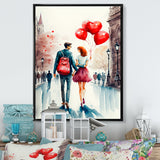 Loving Couple Walking Outdoors