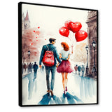 Loving Couple Walking Outdoors