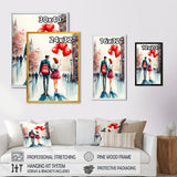 Loving Couple Walking Outdoors