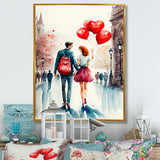 Loving Couple Walking Outdoors