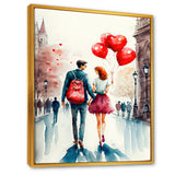 Loving Couple Walking Outdoors