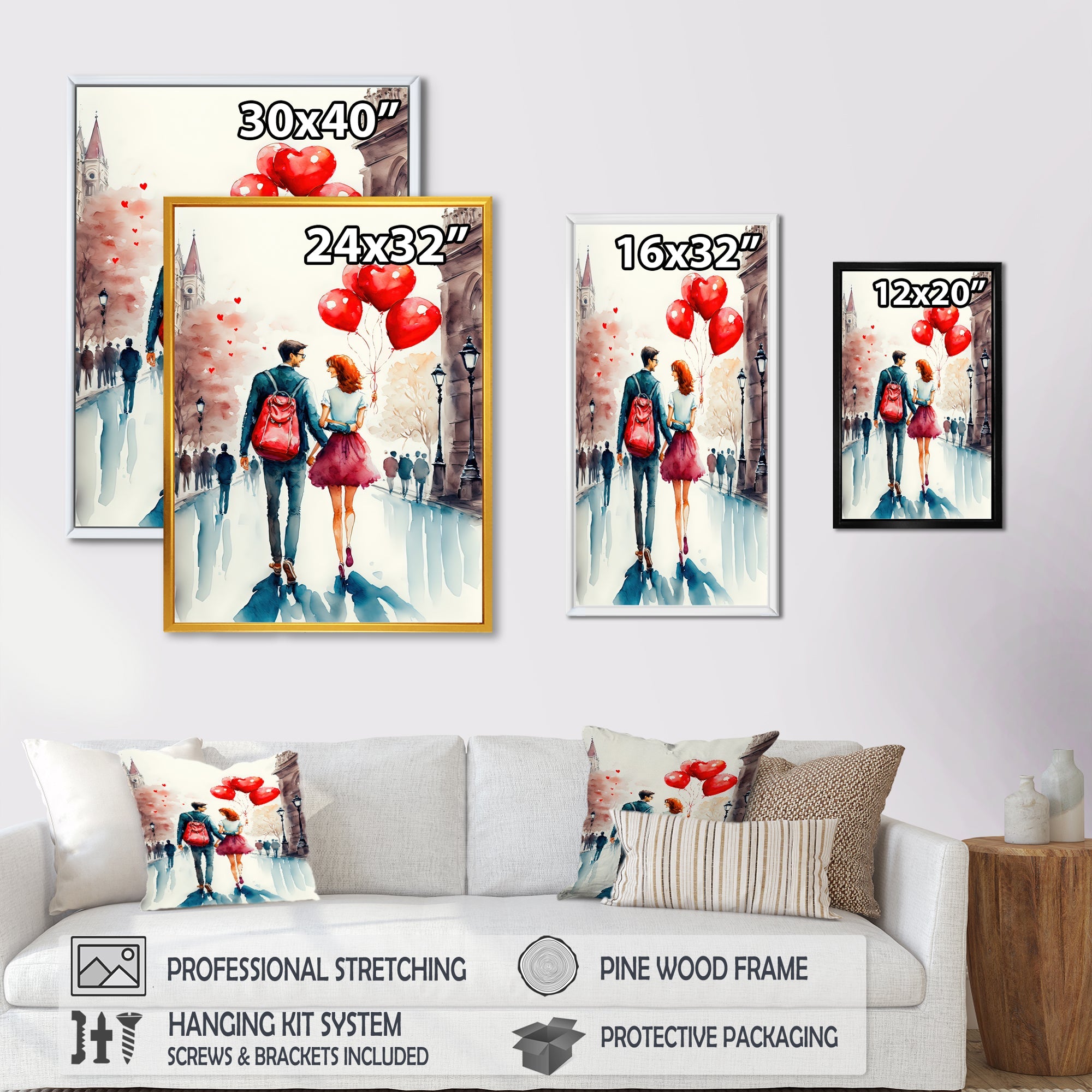 Loving Couple Walking Outdoors