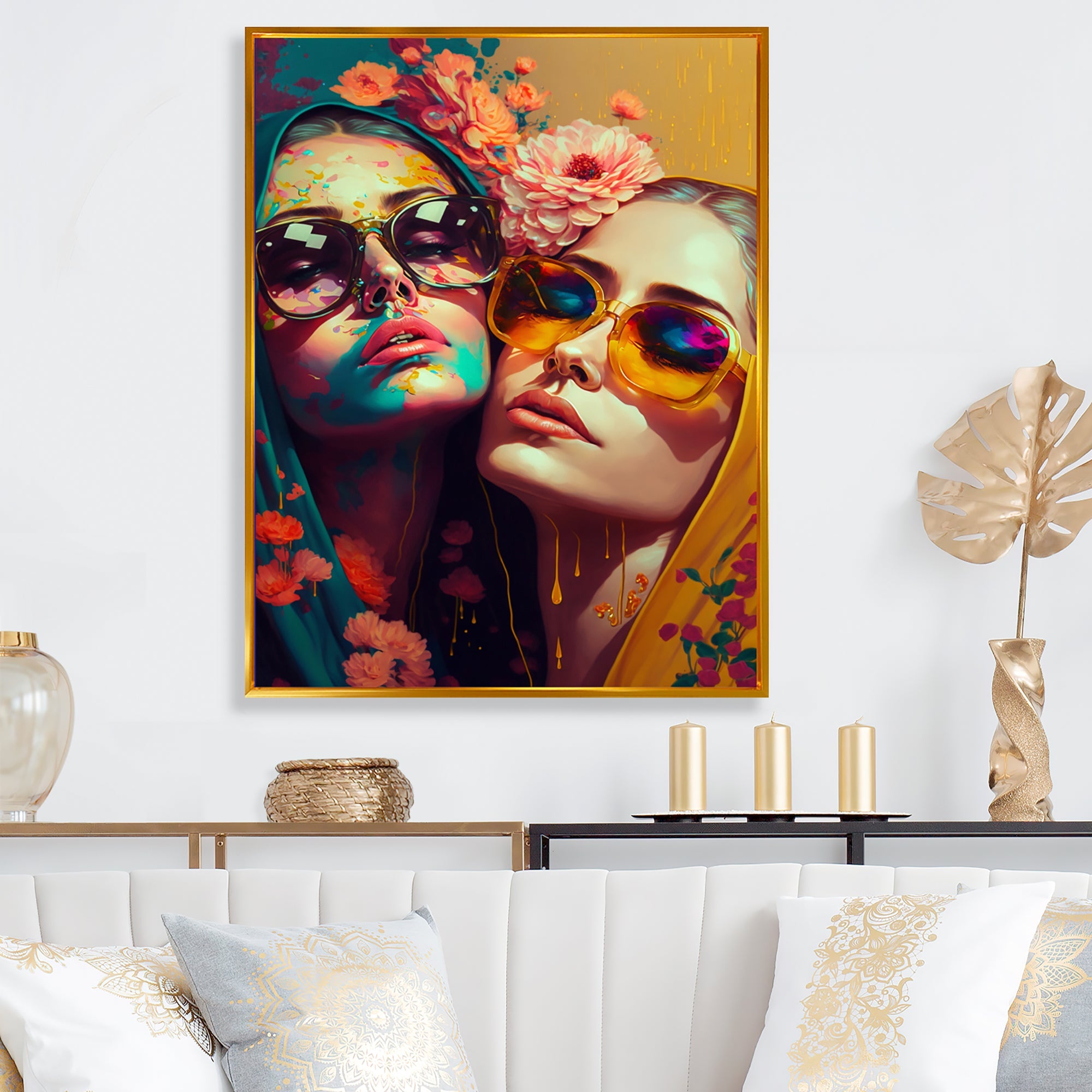 Stylish Women Kissing IV