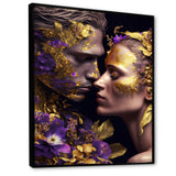 Loving Couple Kissing Floral Design I