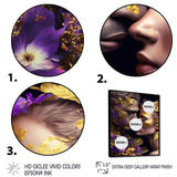 Loving Couple Kissing Floral Design I