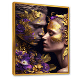 Loving Couple Kissing Floral Design I