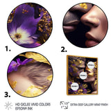 Loving Couple Kissing Floral Design I