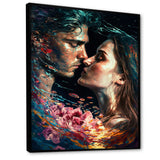 Loving Couple Kissing Floral Design II