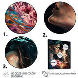 Loving Couple Kissing Floral Design II