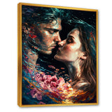 Loving Couple Kissing Floral Design II